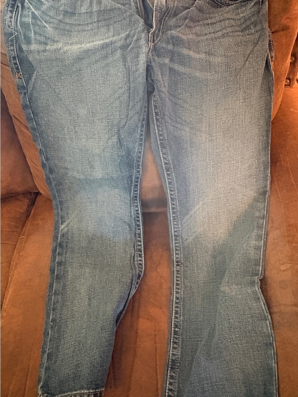 Ariat Men's Straight Leg Jeans in Mid Blue Wash
